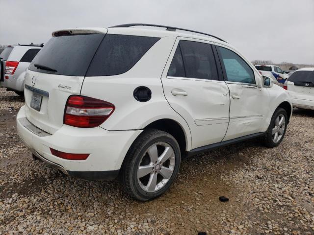 4JGBB8GB1BA734292 - 2011 MERCEDES-BENZ ML 350 4MATIC WHITE photo 3