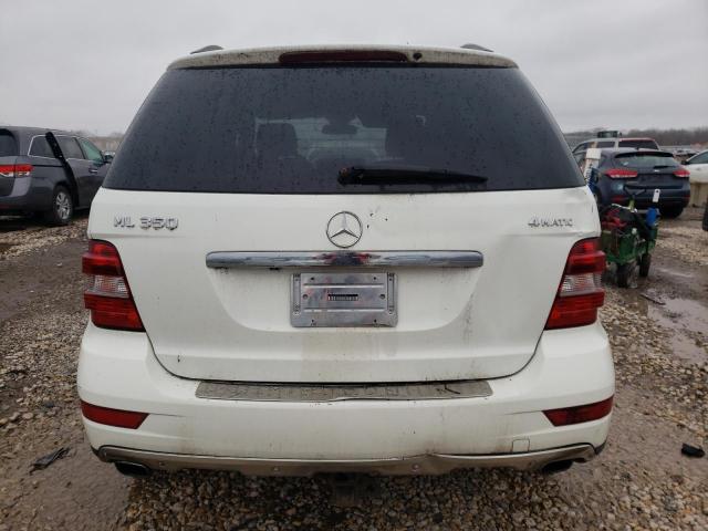 4JGBB8GB1BA734292 - 2011 MERCEDES-BENZ ML 350 4MATIC WHITE photo 6