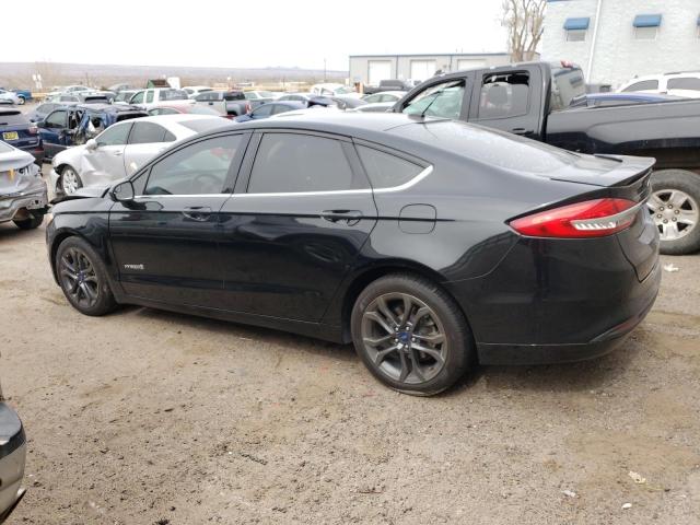 3FA6P0LU6JR124303 - 2018 FORD FUSION SE HYBRID BLACK photo 2