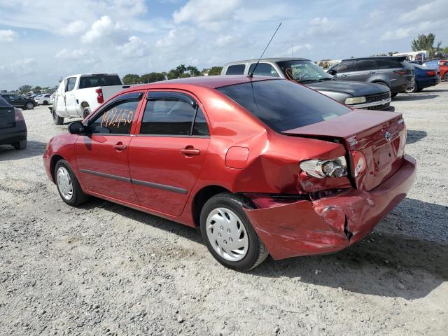 JTDBR32E570108455 - 2007 TOYOTA COROLLA CE RED photo 2