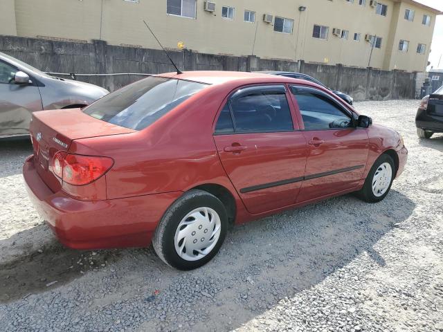 JTDBR32E570108455 - 2007 TOYOTA COROLLA CE RED photo 3