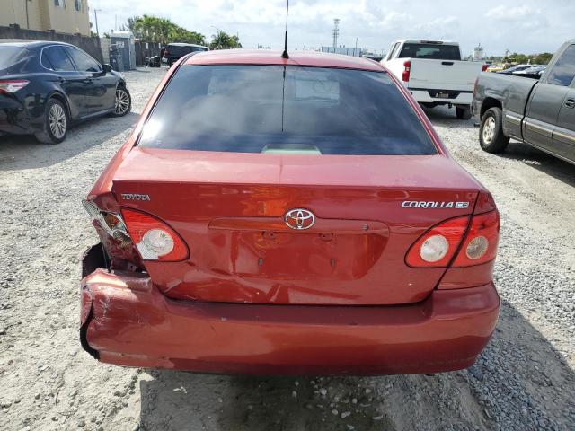 JTDBR32E570108455 - 2007 TOYOTA COROLLA CE RED photo 6