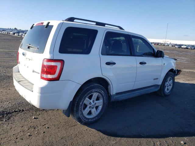 1FMCU59H88KE68674 - 2008 FORD ESCAPE HEV WHITE photo 3