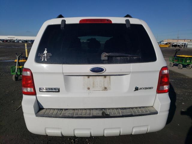 1FMCU59H88KE68674 - 2008 FORD ESCAPE HEV WHITE photo 6