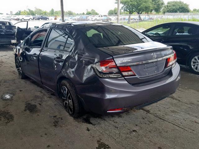 19XFB2F82FE063890 - 2015 HONDA CIVIC EX GRAY photo 3