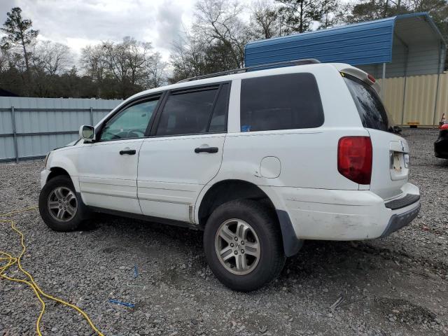 5FNYF18505B006817 - 2005 HONDA PILOT EXL WHITE photo 2