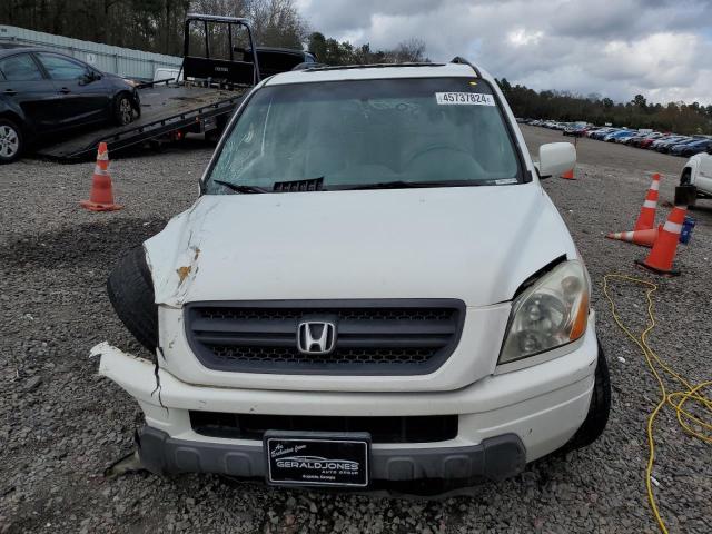 5FNYF18505B006817 - 2005 HONDA PILOT EXL WHITE photo 5