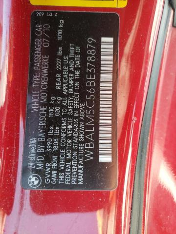 WBALM5C56BE378879 - 2011 BMW Z4 SDRIVE30I RED photo 12