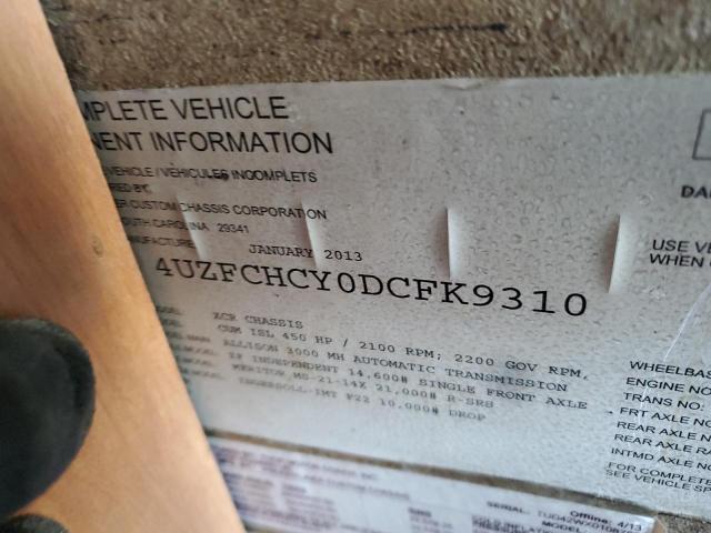 4UZFCHCY0DCFK9310 - 2013 FREIGHTLINER CHASSIS XC შავი ფოტო 10