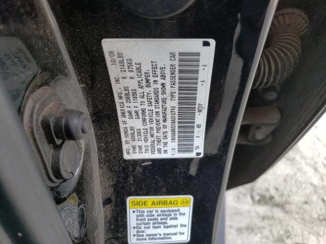 19UUA86519A010710 - 2009 ACURA TL BLACK photo 12