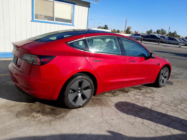 5YJ3E1EA6PF455839 - 2023 TESLA MODEL 3 RED photo 3