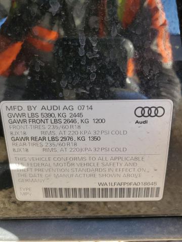 WA1LFAFP9FA018645 - 2015 AUDI Q5 PREMIUM PLUS BLACK photo 12