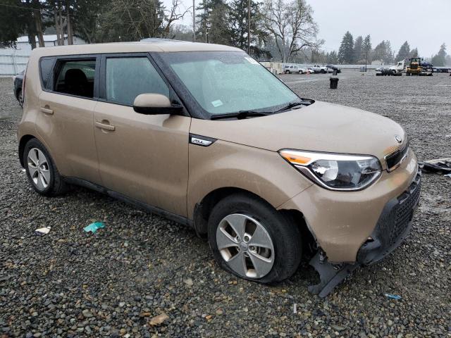 KNDJN2A2XF7185238 - 2015 KIA SOUL TAN photo 4