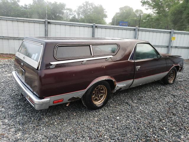 3GCCW80H8FS920881 - 1985 CHEVROLET EL CAMINO MAROON photo 3