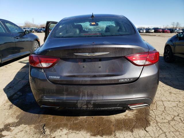 1C3CCCBG9FN614237 - 2015 CHRYSLER 200 S GRAY photo 6