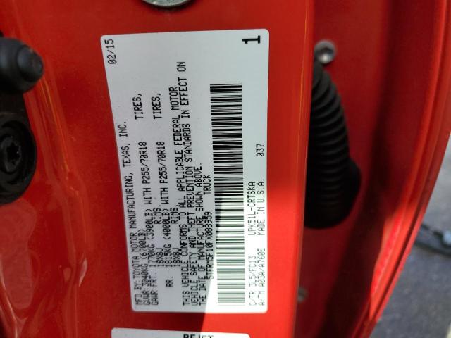 5TFRM5F10FX088959 - 2015 TOYOTA TUNDRA DOUBLE CAB SR/SR5 RED photo 12