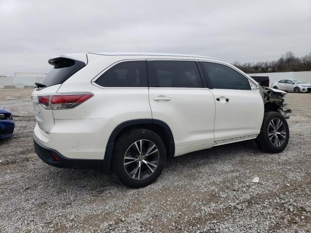 5TDJKRFH4GS339741 - 2016 TOYOTA HIGHLANDER XLE WHITE photo 3