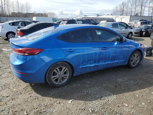 KMHD84LF3HU139041 - 2017 HYUNDAI ELANTRA SE BLUE photo 3