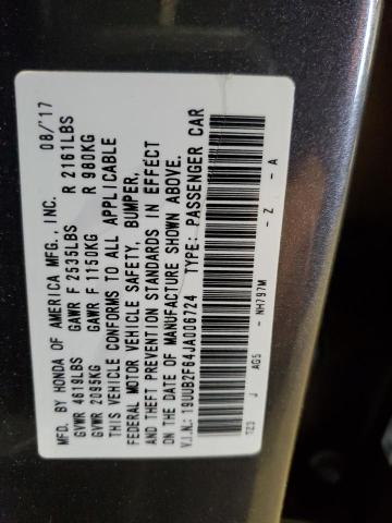 19UUB2F64JA006724 - 2018 ACURA TLX TECH+A ნაცრისფერი ფოტო 12