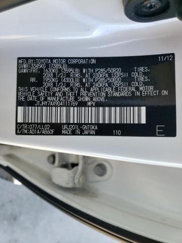 JTJHY7AX9D4111769 - 2013 LEXUS LX 570 WHITE photo 13