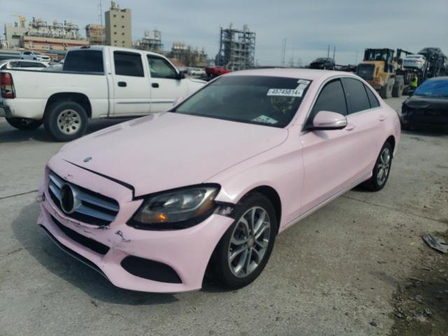 55SWF4KB8FU041645 - 2015 MERCEDES-BENZ C 300 4MATIC PINK photo 1