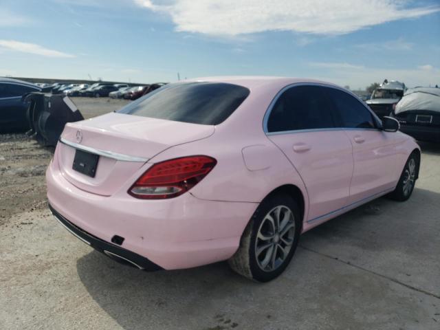 55SWF4KB8FU041645 - 2015 MERCEDES-BENZ C 300 4MATIC PINK photo 3