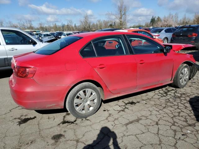 3VW1K7AJ9EM390063 - 2014 VOLKSWAGEN JETTA BASE RED photo 3