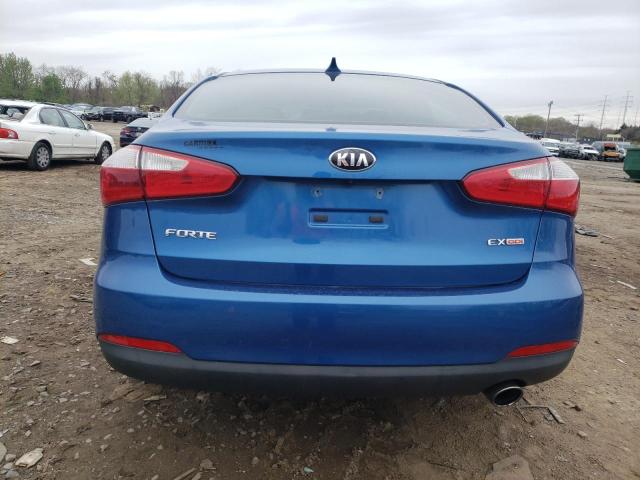 KNAFX4A87E5160823 - 2014 KIA FORTE EX BLUE photo 6