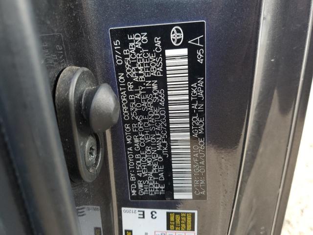 JTKJF5C72GJ014665 - 2016 TOYOTA SCION TC 石墨色 照片 12