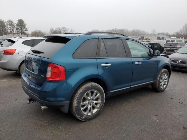 2FMDK3JC0BBA25094 - 2011 FORD EDGE SEL TEAL photo 3