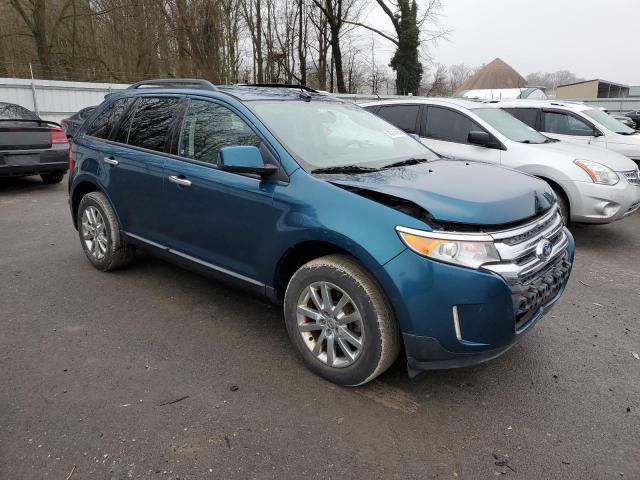 2FMDK3JC0BBA25094 - 2011 FORD EDGE SEL TEAL photo 4