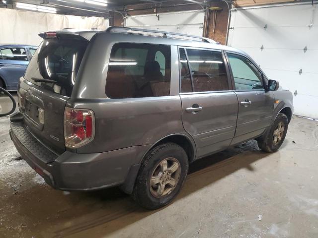 2HKYF18627H522416 - 2007 HONDA PILOT EXL GRAY photo 3