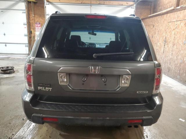 2HKYF18627H522416 - 2007 HONDA PILOT EXL GRAY photo 6