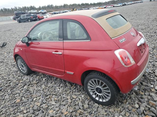 3C3CFFERXET167132 - 2014 FIAT 500 LOUNGE RED photo 2