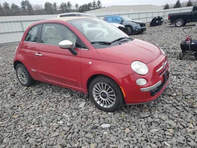 3C3CFFERXET167132 - 2014 FIAT 500 LOUNGE RED photo 4