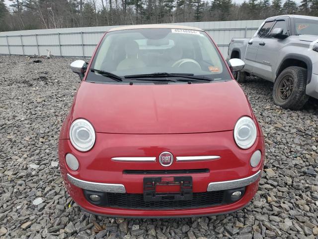 3C3CFFERXET167132 - 2014 FIAT 500 LOUNGE RED photo 5