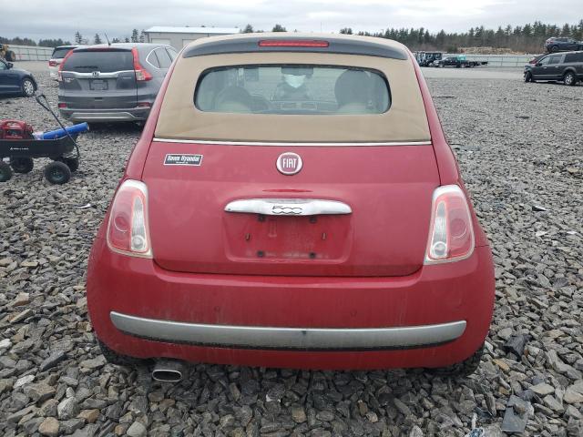 3C3CFFERXET167132 - 2014 FIAT 500 LOUNGE RED photo 6