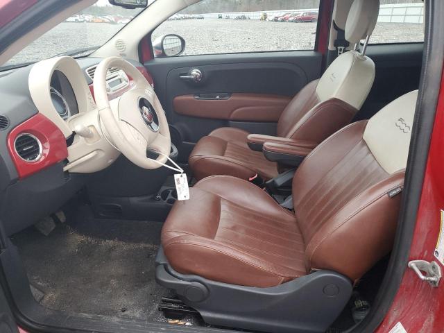 3C3CFFERXET167132 - 2014 FIAT 500 LOUNGE RED photo 7