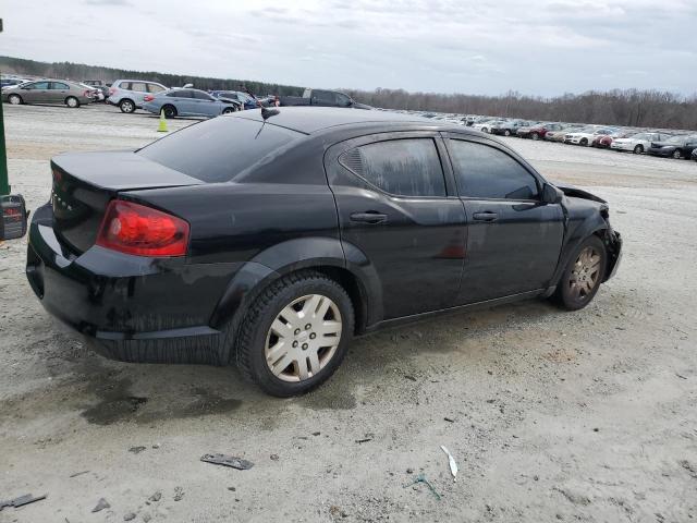 1C3CDZABXEN110364 - 2014 DODGE AVENGER SE BLACK photo 3