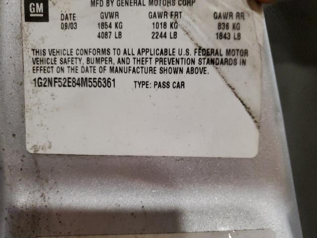 1G2NF52E84M556361 - 2004 PONTIAC GRAND AM SE1 SILVER photo 13