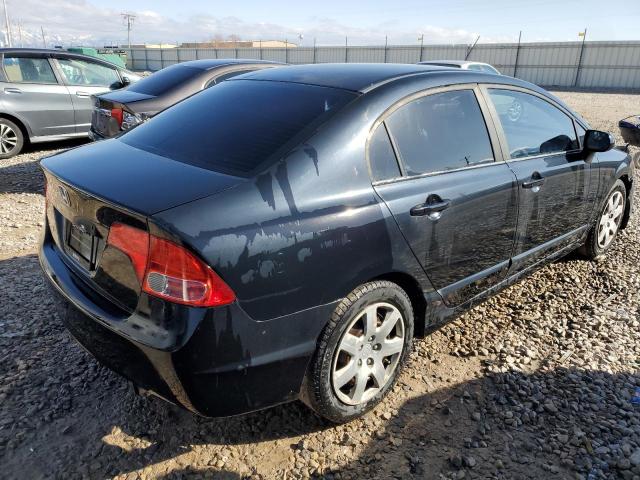 1HGFA16568L062272 - 2008 HONDA CIVIC LX BLACK photo 3