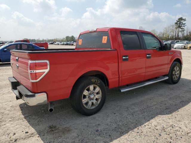 1FTEW1C85AKE58487 - 2010 FORD F150 SUPERCREW RED photo 3