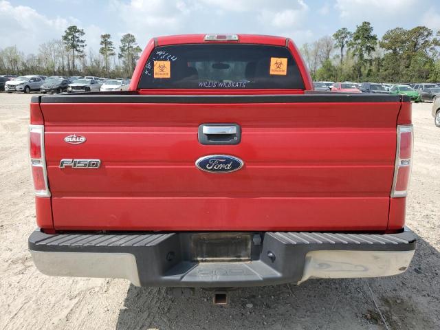 1FTEW1C85AKE58487 - 2010 FORD F150 SUPERCREW RED photo 6