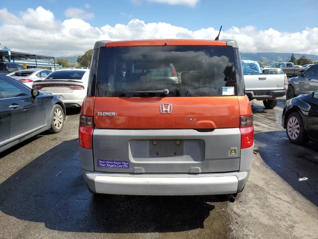 5J6YH28623L029156 - 2003 HONDA ELEMENT EX ORANGE photo 6