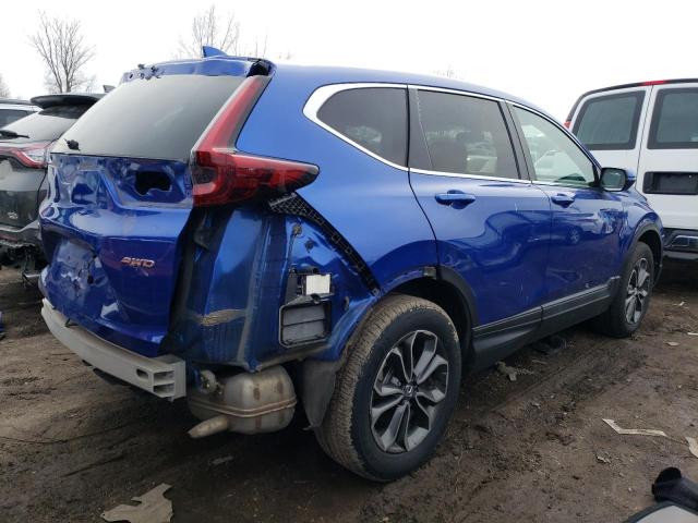 7FARW2H85ME004469 - 2021 HONDA CR-V EXL BLUE photo 3