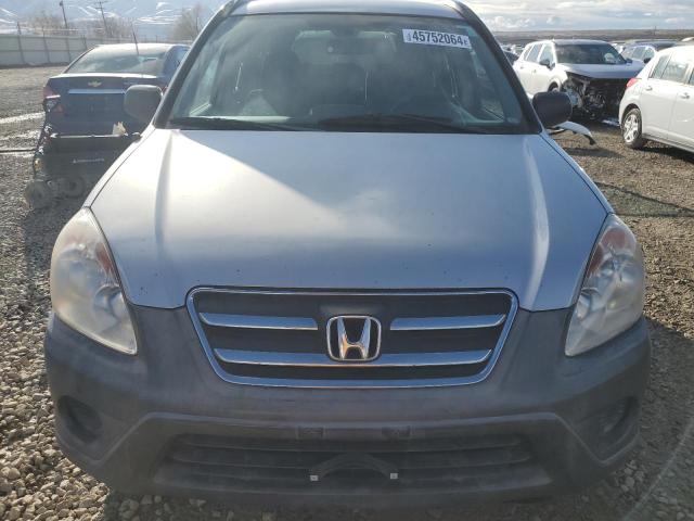 JHLRD68585C003834 - 2005 HONDA CR-V LX SILVER photo 5