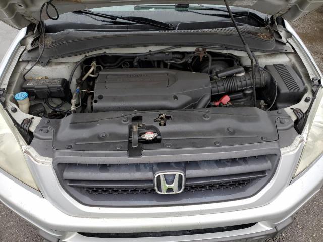 2HKYF18624H515252 - 2004 HONDA PILOT EXL SILVER photo 11