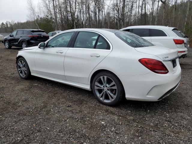 55SWF4KB7JU262856 - 2018 MERCEDES-BENZ C 300 4MATIC WHITE photo 2