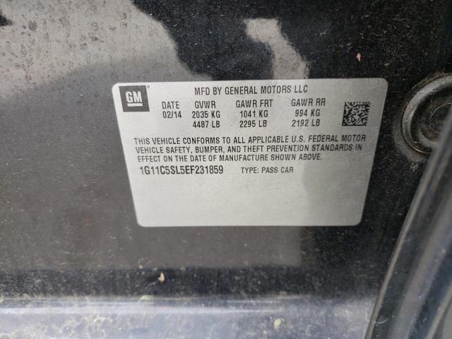 1G11C5SL5EF231859 - 2014 CHEVROLET MALIBU 1LT BLACK photo 12