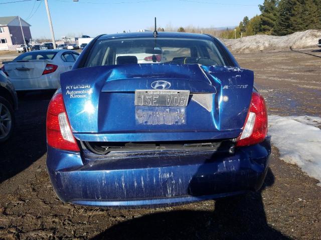 KMHCN45CX9U379244 - 2009 HYUNDAI ACCENT GLS BLUE photo 6